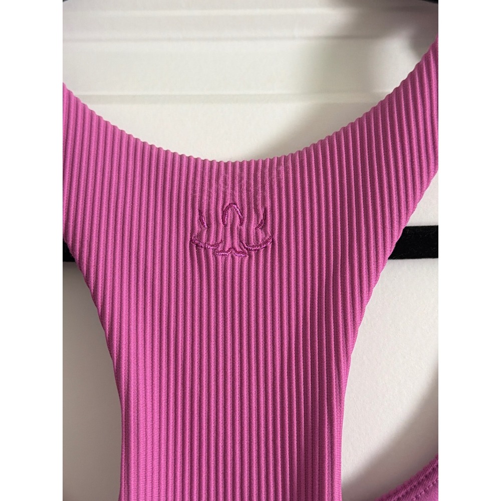 Beyond‎ Yoga Routine Ribbed Biker Jumpsuit Racerback V-Neck Active Romper Small - Picture 8 of 9